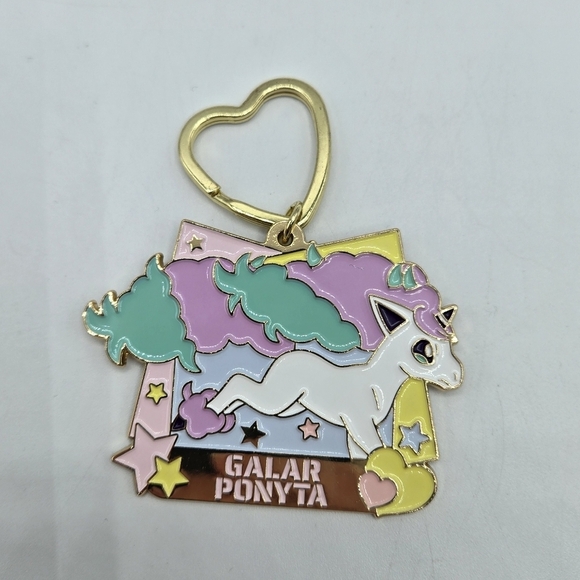 Pokemon Galar Ponyta Metal Keychain - Picture 3 of 7
